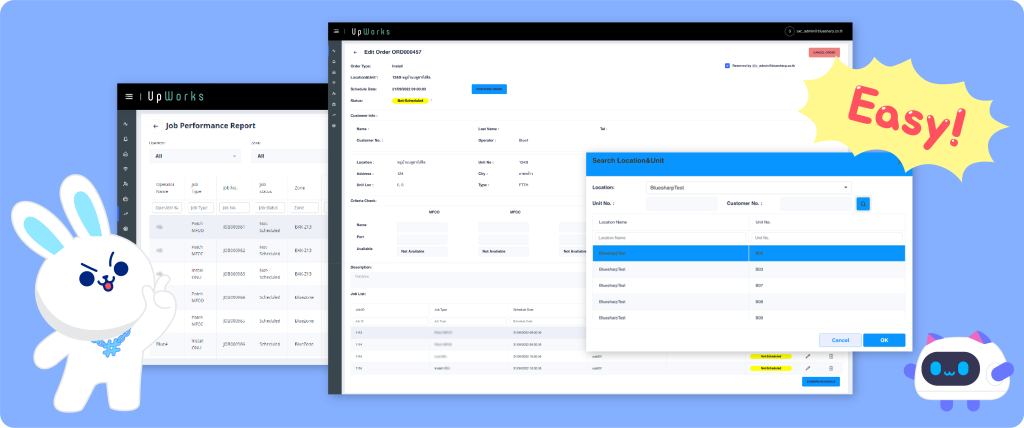 Up Works dashboard overview