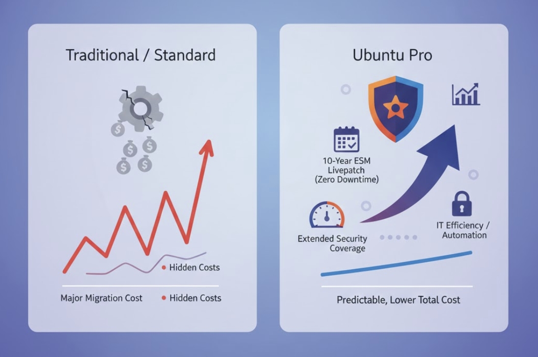 วิเคราะห์ความคุ้มค่า (TCO): Ubuntu Pro ช่วยประหยัดค่าใช้จ่ายในระยะยาวได้อย่างไร
