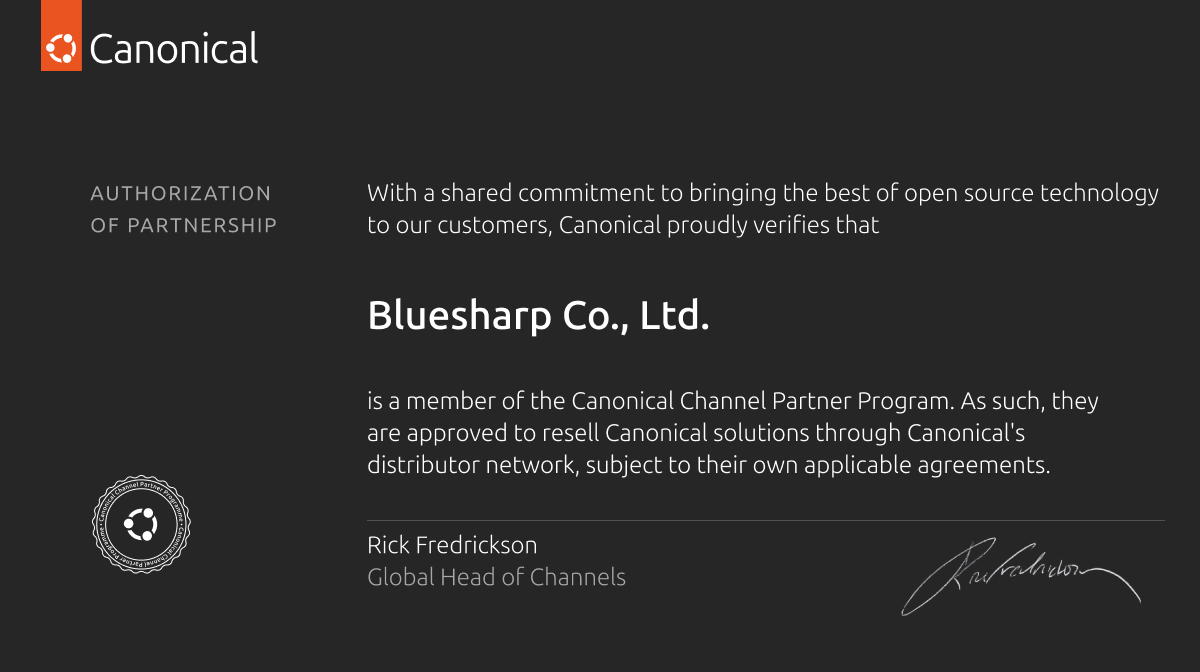 Canonical Partner Certificate