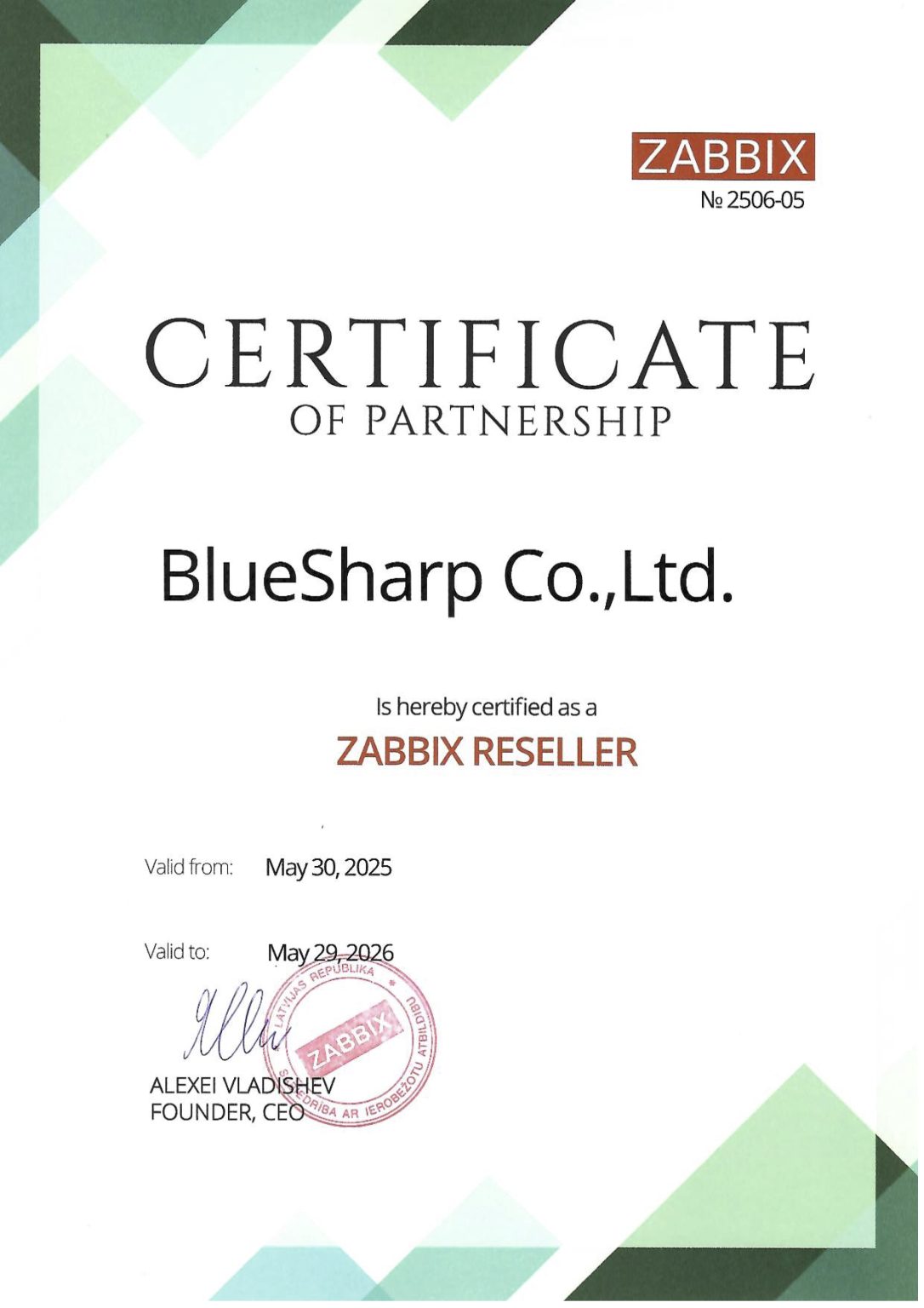 Zabbix Certificate